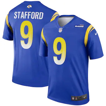 mens nike matthew stafford royal los angeles rams legend je